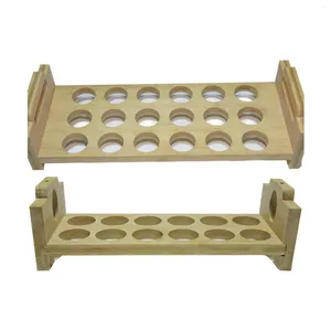 Bandejas de ovos de armazenamento de cozinha Counto superior do recipiente de suporte de madeira rústica para cozinhas Grébios de supermercado Receita