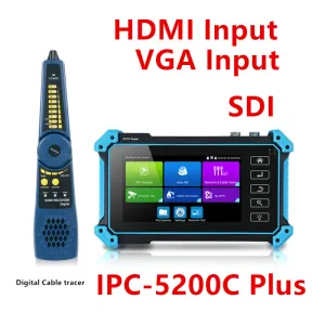 Visualizza il nuovo tester CCTV più recente IPC5200 Plus Full 8MP IP CVI TVI AHD SDI Analog 6 in 1 VGA 4K HDMI INGRESSO IP Tester telecamera IP