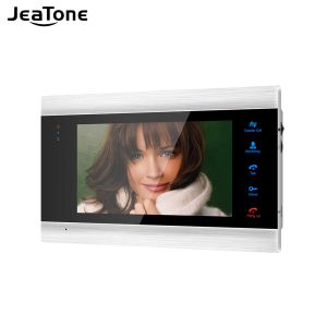 Gegensprechanlage Jeatone 720p Indoor Monitor Videotürtür Türklingel -Gegenstand Foto -Videoaufzeichnung mit Silber Wandmontage Monitor