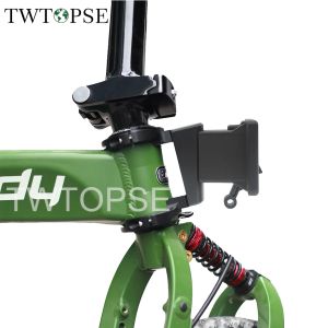 Bolsas Twtopse Bicycle Front Transports Block Adaptador para Birdy 2 3 P40 Novo clássico de alumínio de cesta de cesta de bicicleta clássica, liga de alumínio