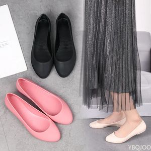 Ladies Sandals Soft PVC Plastic Flat Nonslip Women Shoes 240321