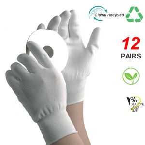 Gloves NMSafety 12 Pairs Mechanic Protective Work Gloves Coated PU Rubber Security Protection Glove CE Approved 4131X