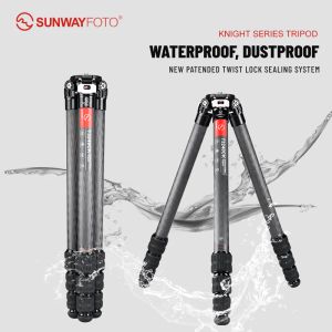 Monopods SunwayFoto T3240CK Travel TripoD Carbon Fiber Compact Light Portable Professional Stativ DSLR Camera Waterproof, 55.0lb Load