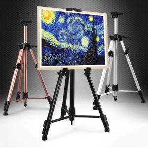 Monopods High Quality Adjustable Tripod Painting Easel Stand Aluminium Alloy Canvas Paint Holder Display Art Supplies for Painting