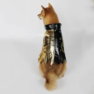 犬のアパレル1ペットのためのウィザードマントのセットスタイリッシュペット魔女ケープハットユニークな猫コスチュームハロウィーンパーティーフェスティバル装飾