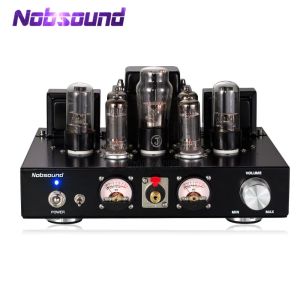 Усилитель Nobsound ручной работы Hifi 6p1 Вакуумный трубка интегрированный усилитель Стерео пульсированный усилитель наушников класса A Black 12w + 12w