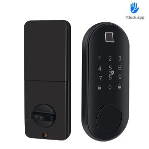 Lås elektroniskt smart dörrlås med ttlock app säkerhet biometrisk fingeravtryck intelligent lås med lösenord rfid ic kortlås
