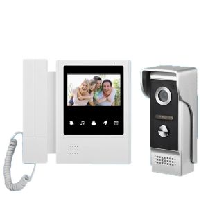 Dörrklockor 4,3 tum hem Intercom Video Dörr Telefon Dörrtelefon Vattentät handfri Villa Unlock Night Vision Camera Twoway Doorbell