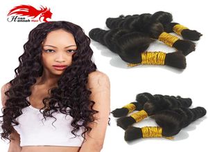 Afro Loose Curly Brazilian Bulk Human Hair For Braiding 100 Unprocessed Human Braiding Hair Bulk No Weft Natural Black 1B5766748