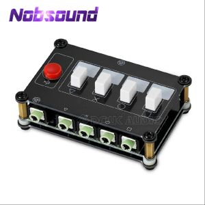 Amplifier Nobsound Mini 4(1)IN1(4)OUT 3.5mm Stereo Audio Switcher Passive Manual Selector Signal Headphone Jack Splitter Box