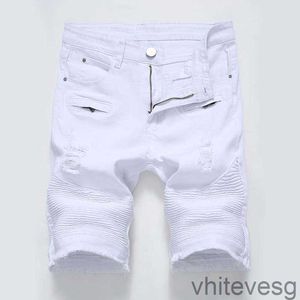 Męskie dżinsy szorty motocyklowe krótkie spodnie chude szczupły rozryte dziura męska dżins mężczyźni designerskie letnia wysoka jakość xojo