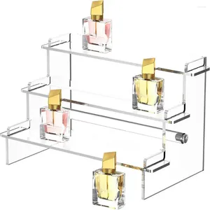 Scatole di stoccaggio display acrilico rack versatile figura giocattolo organizza il desktop per la casa con profumi a 3 strati per sala alimentari