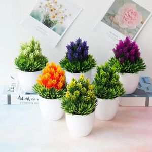 Decorative Flowers Fake Natural Beauty High-quality Materials Potted Plants For Garden Unique Centerpiece Indoor Plant