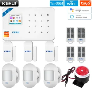 Knives Kerui W181 System bezpieczeństwa domowego System alarmowy aplikacja mobilna odbieranie GSM WiFi połączenie zabezpieczenia kolorów Syren Syren System System bezprzewodowy