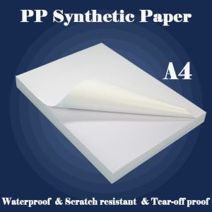 Kağıt A4 PP Kendinden Uygun Sentetik Sentetik Kağıt Parlak Mat Yüzey Su geçirmez Mürekkep püskürtmeli veya Lazer Yazıcı için