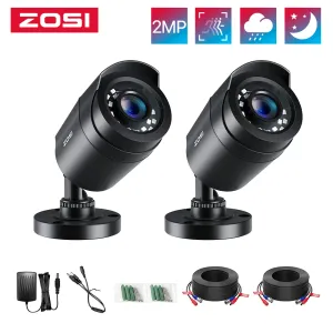Kameras Zosi 2pcs/Lot 1080p HDTVI 2MP CCTV -Überwachungskamera, 80 Fuß Nachtsicht, Außen-, ob die Überwachung der Heimüberwachung Kamera Kit