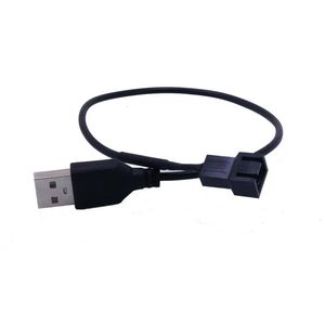 2024 USB To 4Pin/3Pin Computer Fan Adapter Cable 5V To 12V Power Cable Connector 3pin or 4pin Fan To USB Adapter 30CM PC Accessoryfor USB to 4pin cable