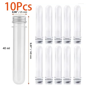 Depolama Şişeleri 10 PCS 40ml Boş Mini Plastik Test Tüpleri Makyaj Alt Bottling Küçük Flakon Kavanoz Konteynerleri Seyahat