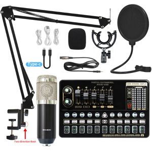 Microphones Professional Condenser Microphone BM 800ワイヤレスBluetooth V10 Proサウンドカード