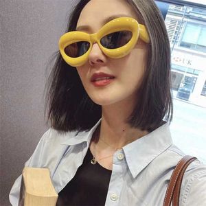 Новый роскошный дизайнер Luoyijia кошачий глаз солнцезащитные очки для женщин для такого же типа персонализированных солнцезащитных очков надувания LW40097I