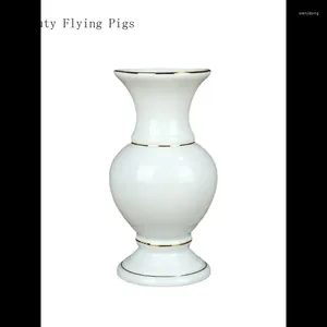 Wazony 1pcs ceramiczny złoty wazon wazon kategoria Kwiat Kwiatowy Oczyszczanie wody butelka bez słów feng shui ornament