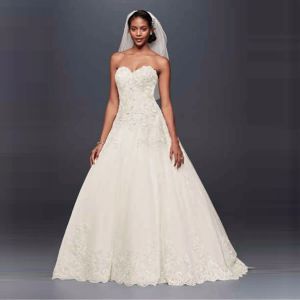 Abiti nuovi!Abito da sposa in pizzo e tulle di tulle di perline 2019 Appliques Sweetheart Abiti Brida Abiti aperti V3836