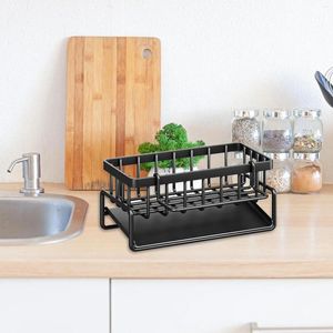 Kitchen Storage Dish Drying Rack Sink Colander Brush Holder Soap Dispenser Sponge For Tools Tea Shop