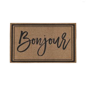 Tapetes Bonjour Door Mat Welcome capacho de borracha de borracha não deslizamento tapete de tapete de tapete