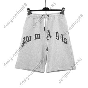 TikTok Influencer Same Designer Pure Cotton PA Top Version Summer New Couple Casual Split Pants Men And Womens American Style Gray Black Shorts