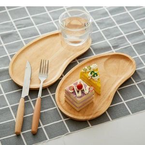 Plates Irregular Wooden Plate Storage Tray Refreshment Trays Tea Snack Fruit Dessert Cake Pan Dinner