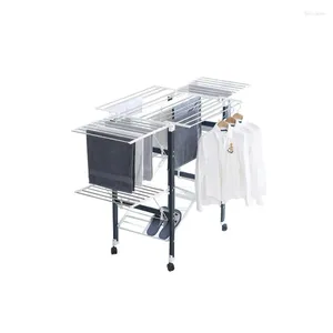 Armazenamento de cozinha Inteiro e externo aço inoxidável de aço de rack Tipo de rack movendo dobramento roupas de grande capacidade