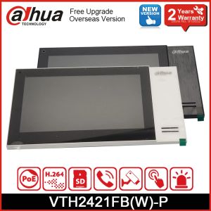 Monitor Dahua VTH2421FWP VTH2421FBP 7Inch TFT Touch Screen Indoor Monitor PoE Embedded 8 GB SD Card Work med VTO2111DPS2 Doorbell