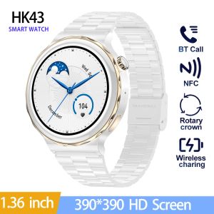 Uhren HK43 Smart Watch for Women Watch Digital Fitness Armband Luxus Original Smartwatch Frauen Armbandwatch Monitor Elektronische Uhr