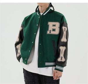 Jackets de cor de cor de retalhos de ósseo