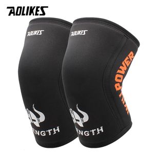 Aolikes 1 par 7mm Neoprene Sports Knepads Compression Viktlyftning Pressured CrossFit Training Kne Pads Support Women Män 240323