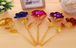 24k Gold Folie plattiert Rosengold Rose Hochzeitsdekoration Golden Rose Dekor Blume Flores Artificiales Para Decoracion 9509582