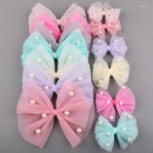 Abbigliamento per cani Pet Big Bow Fairy Hairpin Beauty Dress Up Materialie di gioielli Accessori 12 pezzi/lotto