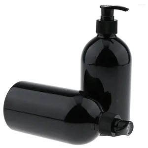 Liquid Soap Dispenser Soaps Lotion Refillable Bottle Plastic Water Empty Pump Black