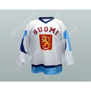 GDIR Custom Finnland Suomi National Team Hockey Trikotie Neue Top S-M-L-XL-XXL-3XL-4XL-5XL-6XL