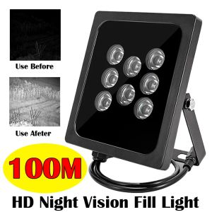 Acessórios 120m IR Distância IR CCTV LEDS IR Illuminador a laser Lâmpada infravermelha 8pcs LED LED IR IMPRESSÃO DE Visão noturna à prova d'água Luz para CCTV CAM