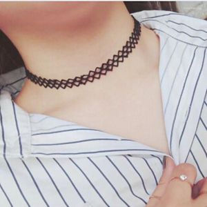 Suçlu Punk Seksi Dantel Black Hollow Dövme Chokers Kolye Kadın Mücevher Beyanı Kız Hediyeleri Mujer Yakası Toptan