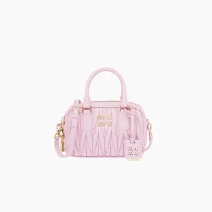 MIUMIUBAG WANDER MATELASSE BOWLING BOSTON DESIGNER BAG LUXURY WOMENS MENS FUZZY UNDERARM SLOCDERCLUTCH Cross Body Tote Bag