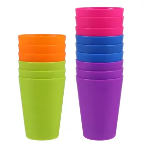 Tazze usa e getta cannucce colorate tazze da caffè per bambini lavastoviglie in plastica sacca dura riutilizzabile di colore brillante