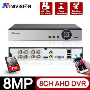 Inspelare Ny DVR 8 -kanalvideoinspelare H.265+ 5MP 4MP 1080P 8CH 5 I 1 Hybrid DVR med 3G WiFi -funktion för CCTV XVI TVI CVI IP -kamera