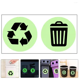 Wallpaper kreativer Mülleimer Logo Luminous Aufkleber Recycling -Stecker Aufkleber Mülleimer Abfallbehälter Müll