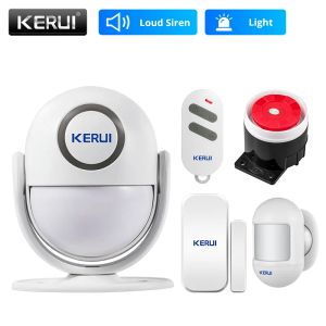 Kits KERUI P6 125dB Home Garage Security Alarm System AntiTheft Smart Motion Detector PIR Door/Window Sensor Wireless Burglar Alarm