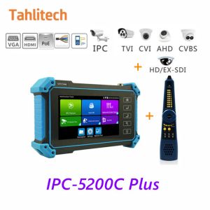 Display 5Inch CCTV Tester IPC tester 5200C Plus 4K IPC 8MP AHD CVI TVI SDI Camera test VGA HDMI Cable Tracer PoE IPC Tester