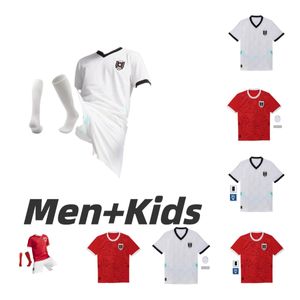 Österreich Soccer Trikots 2024 2025 Alaba Home Red Away White Trikot Laimer Schlager Camisetas de Futbol Danso Lienhart Fans Spieler Version Sabitzer Football Shirt 4xl