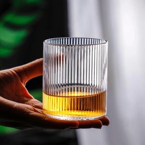 Wine Glasses Creative Vertical Striped Glass Cup Whiskey Tea Water Mug Elegant