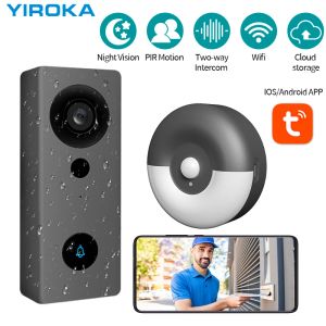 Campanelli yiroka tuya video campanello smart home interscom wireless pir pir esterno impermeabile wireless nottur with with with door fell